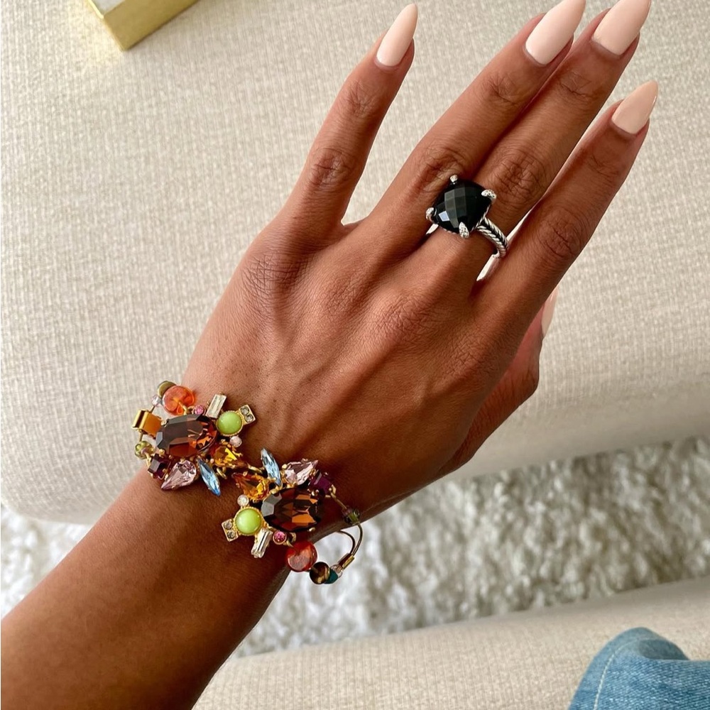 Vintage Christian Lacroix Multicolor Gem Beaded Bracelet